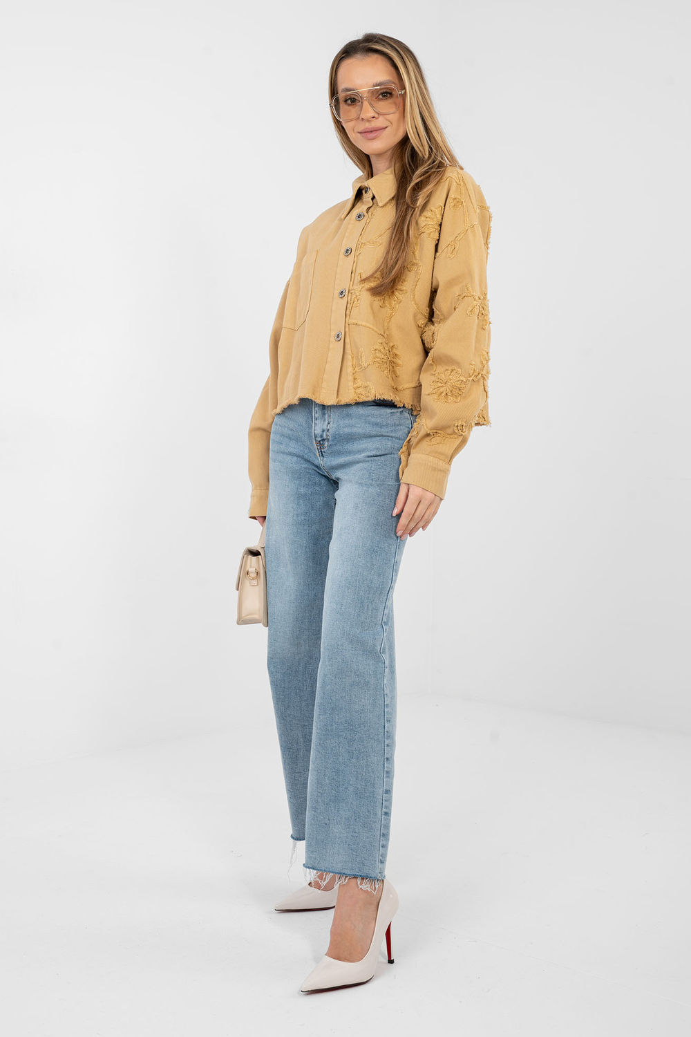 Kurtka Damska Model IT-KR-FL9993.77 Camel - Rue Paris - obrazek 2
