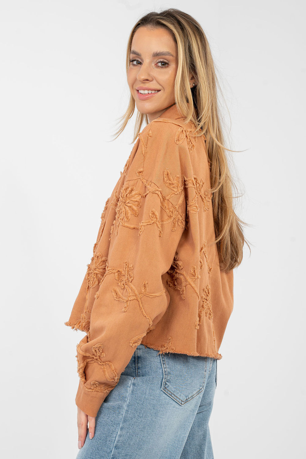 Kurtka Damska Model IT-KR-FL9993.77 Dark Orange - Rue Paris - obrazek 4