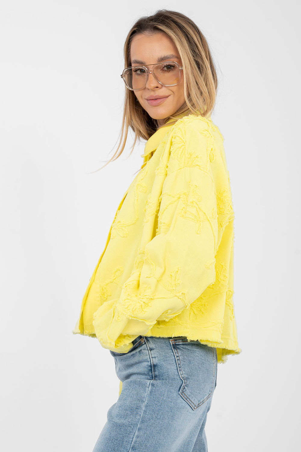 Kurtka Damska Model IT-KR-FL9993.77 Yellow - Rue Paris - obrazek 3