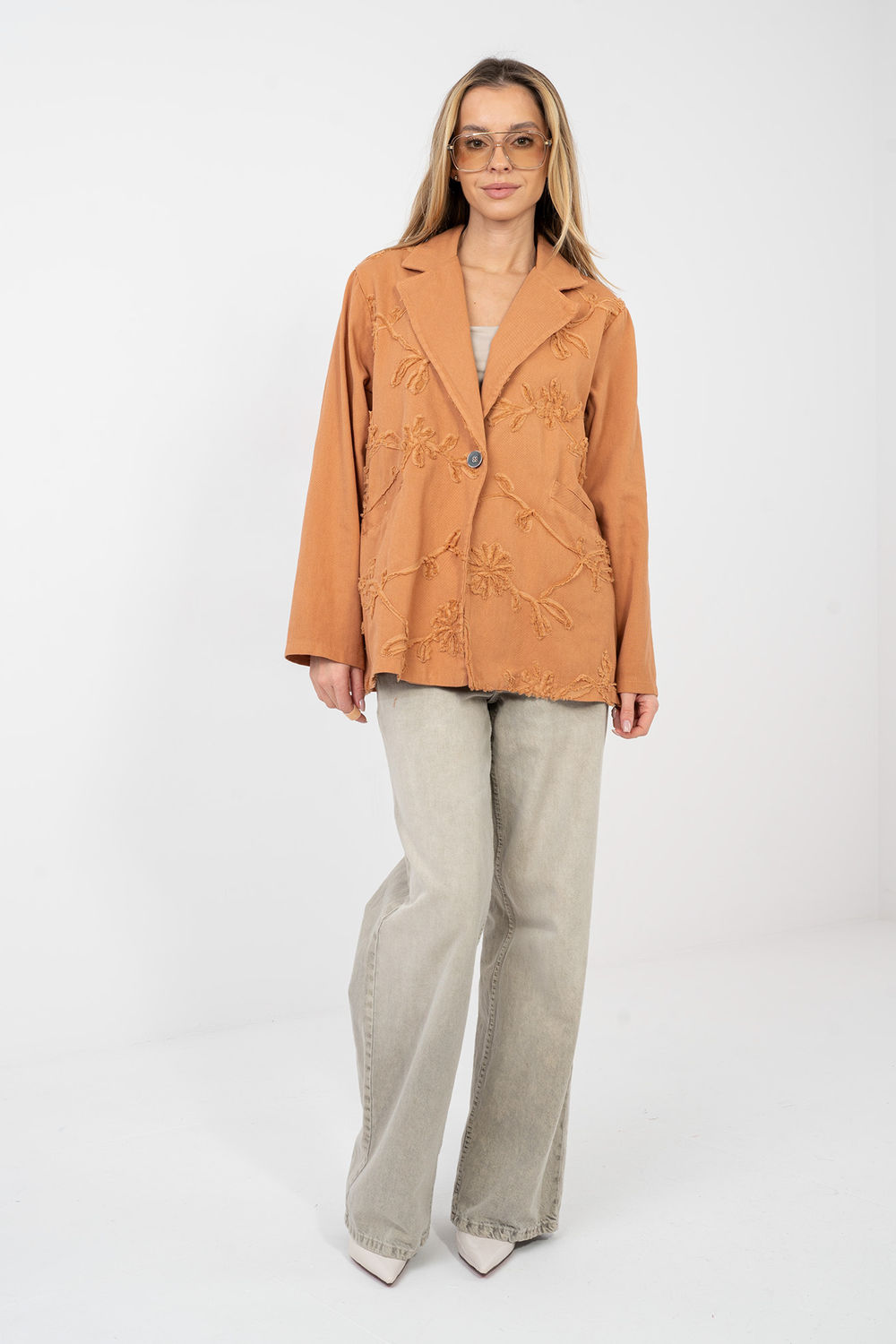 Marynarka Model IT-MA-FL9992.97 Dark Orange - Rue Paris - obrazek 2