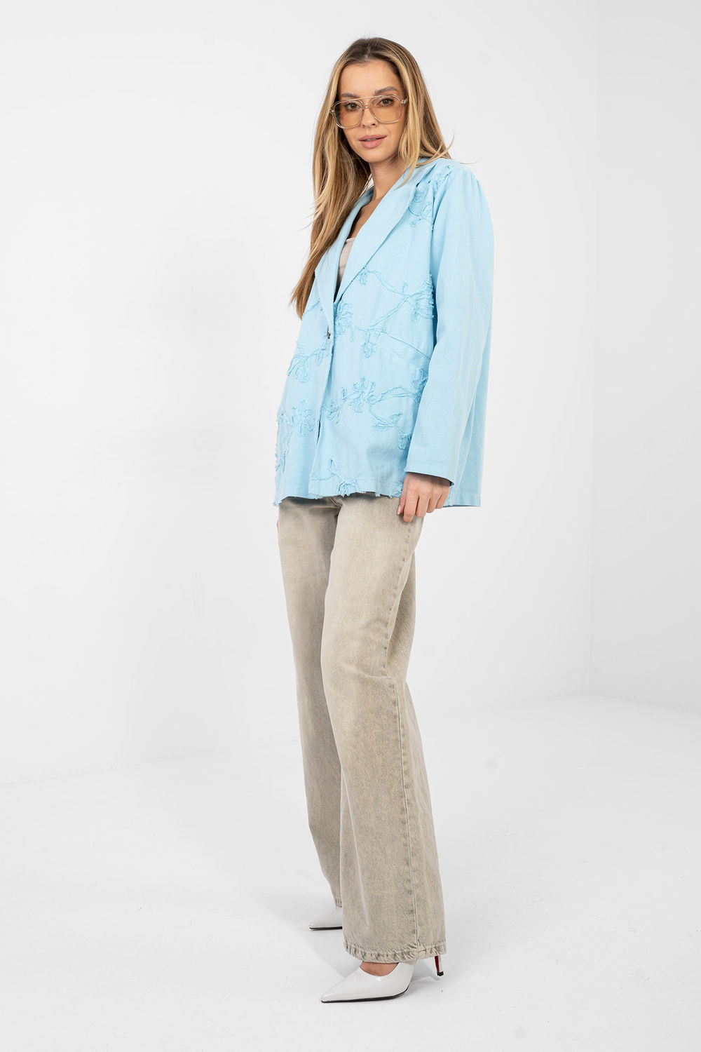 Marynarka Model IT-MA-FL9992.97 Light Blue - Rue Paris - obrazek 2