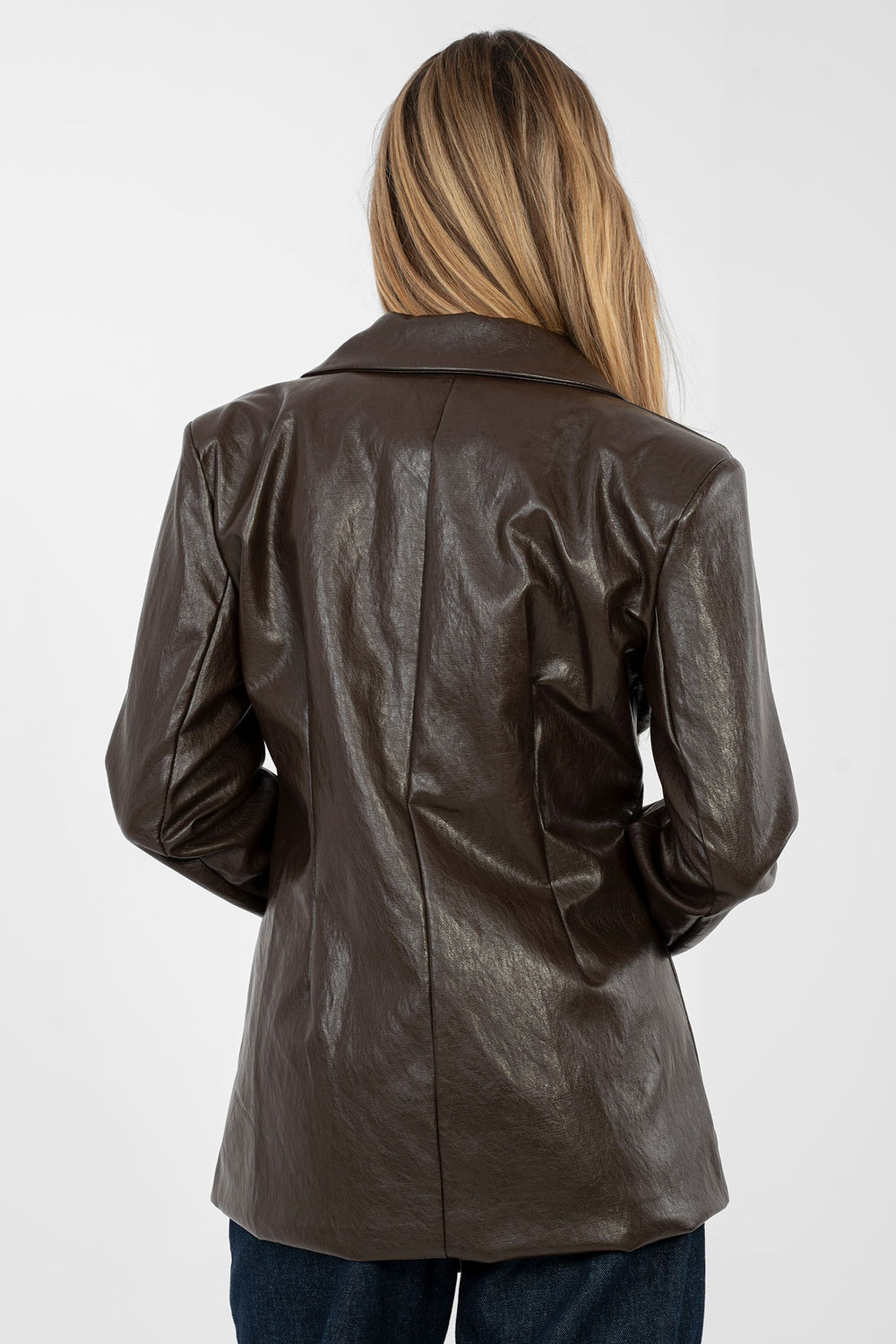 Marynarka Model IT-MA-FL10090.81 Dark Brown - Rue Paris - obrazek 3