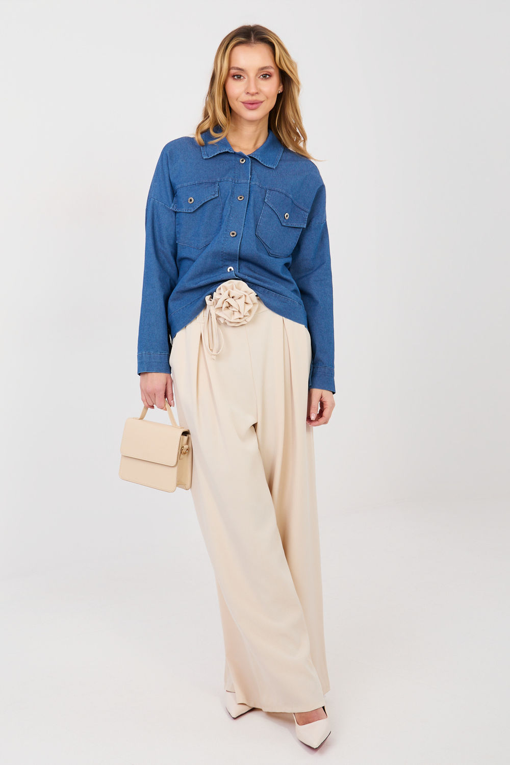 Kurtka Damska Model IT-KR-FL9568.29P Blue - Rue Paris - obrazek 2