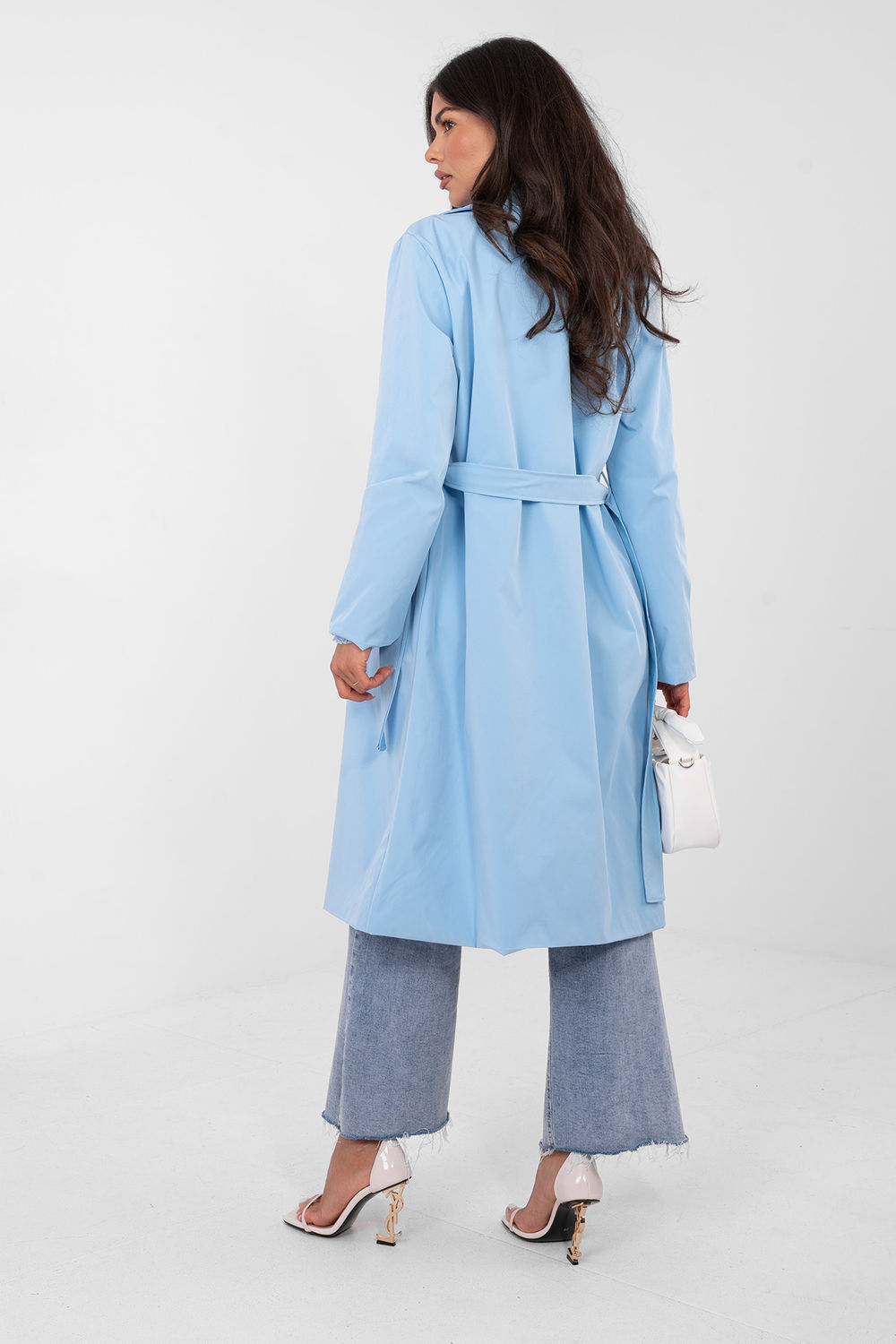 Płaszcz Damski Model IT-PL-FL8808.32 Light Blue - Rue Paris - obrazek 3