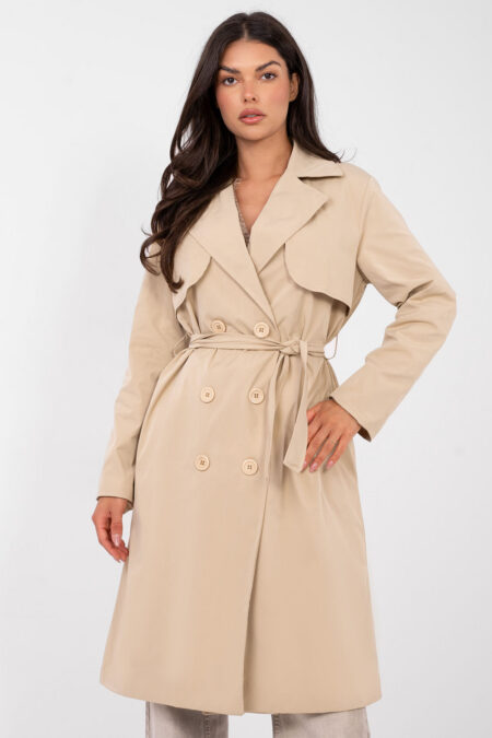 Płaszcz Damski Model IT-PL-FL8808.32 Camel - Rue Paris