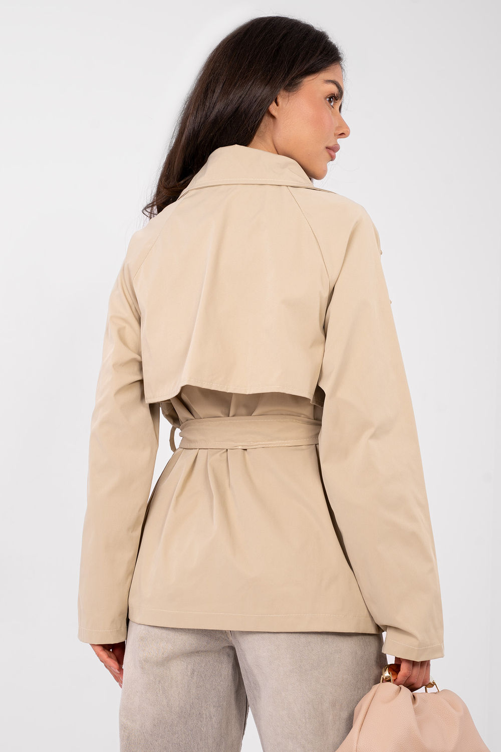 Płaszcz Damski Model IT-PL-FL10069.65 Camel - Rue Paris - obrazek 3
