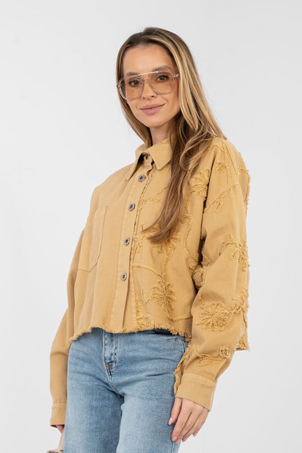 Kurtka Damska Model IT-KR-FL9993.77 Camel - Rue Paris - obrazek 5