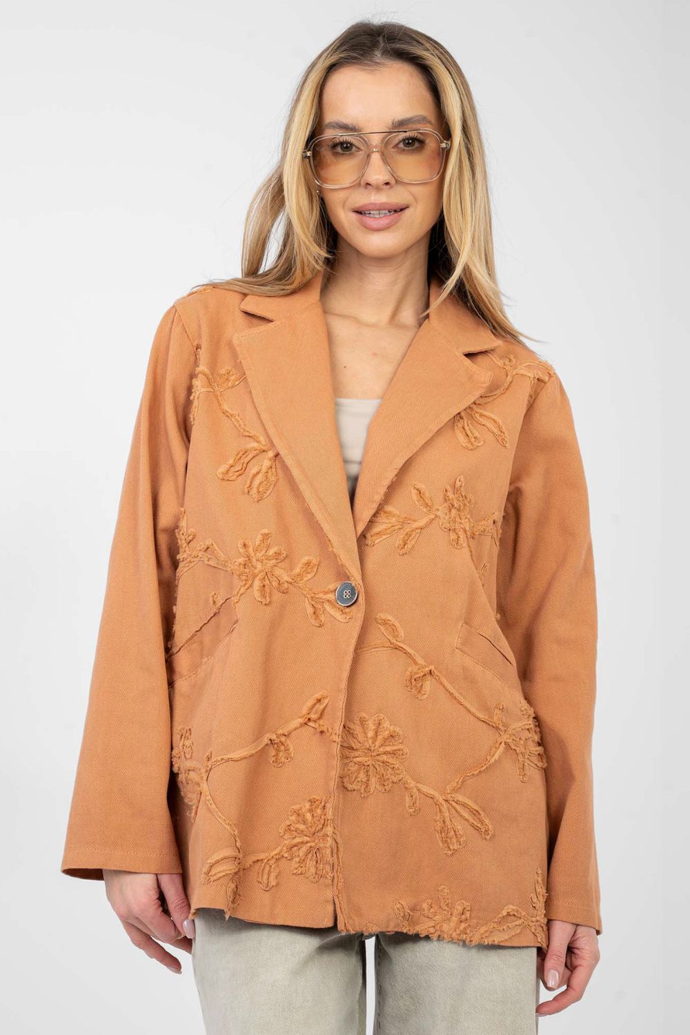 Marynarka Model IT-MA-FL9992.97 Dark Orange - Rue Paris - obrazek 4