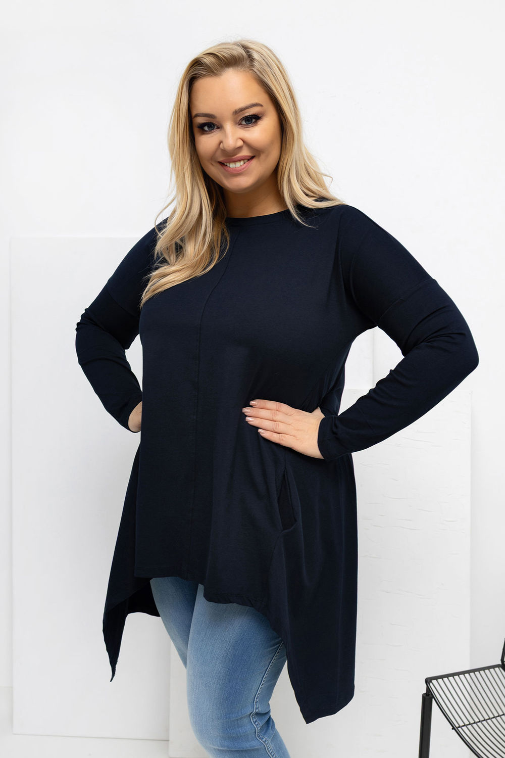 Bluzka Model RV-BZ-7054-1.06 Navy - Relevance