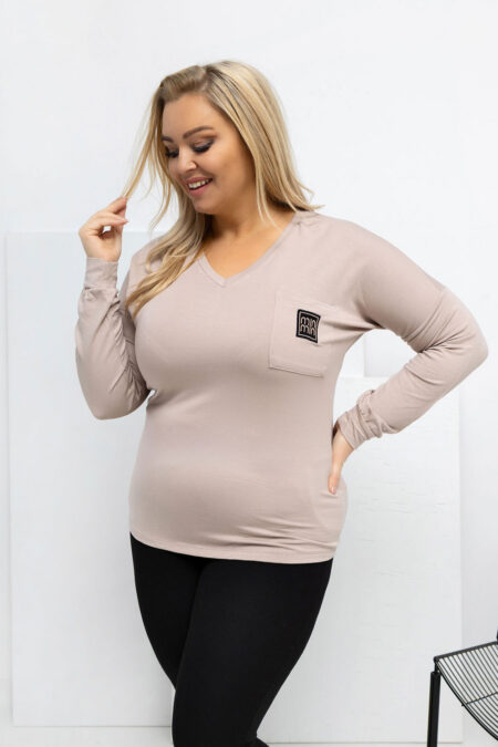 Bluzka Model RV-BZ-A-161.63 Beige - Relevance