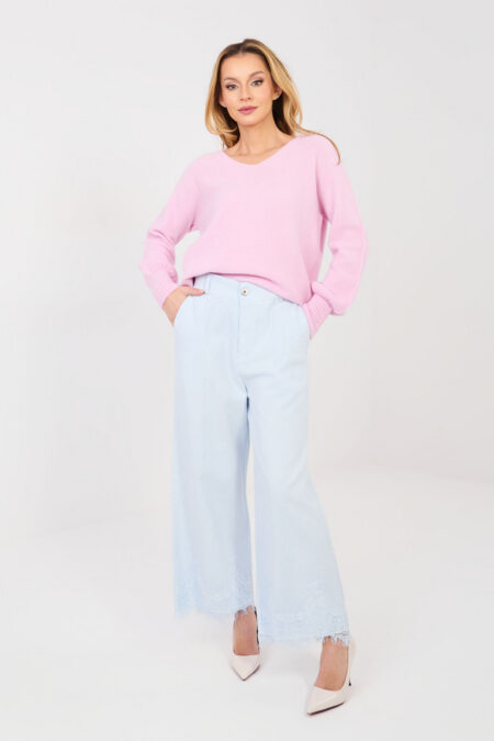 Spodnie Damskie Model IT-SP-FL9995.57 Light Blue - Rue Paris