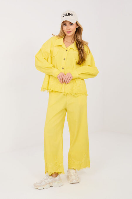 Spodnie Damskie Model IT-SP-FL9995.57 Yellow - Rue Paris