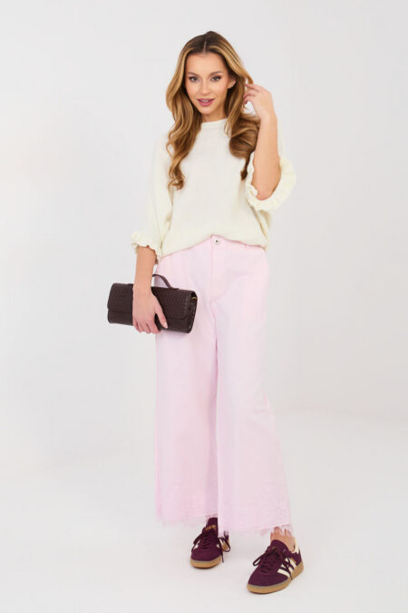 Spodnie Damskie Model IT-SP-FL9995.57 Light Pink - Rue Paris