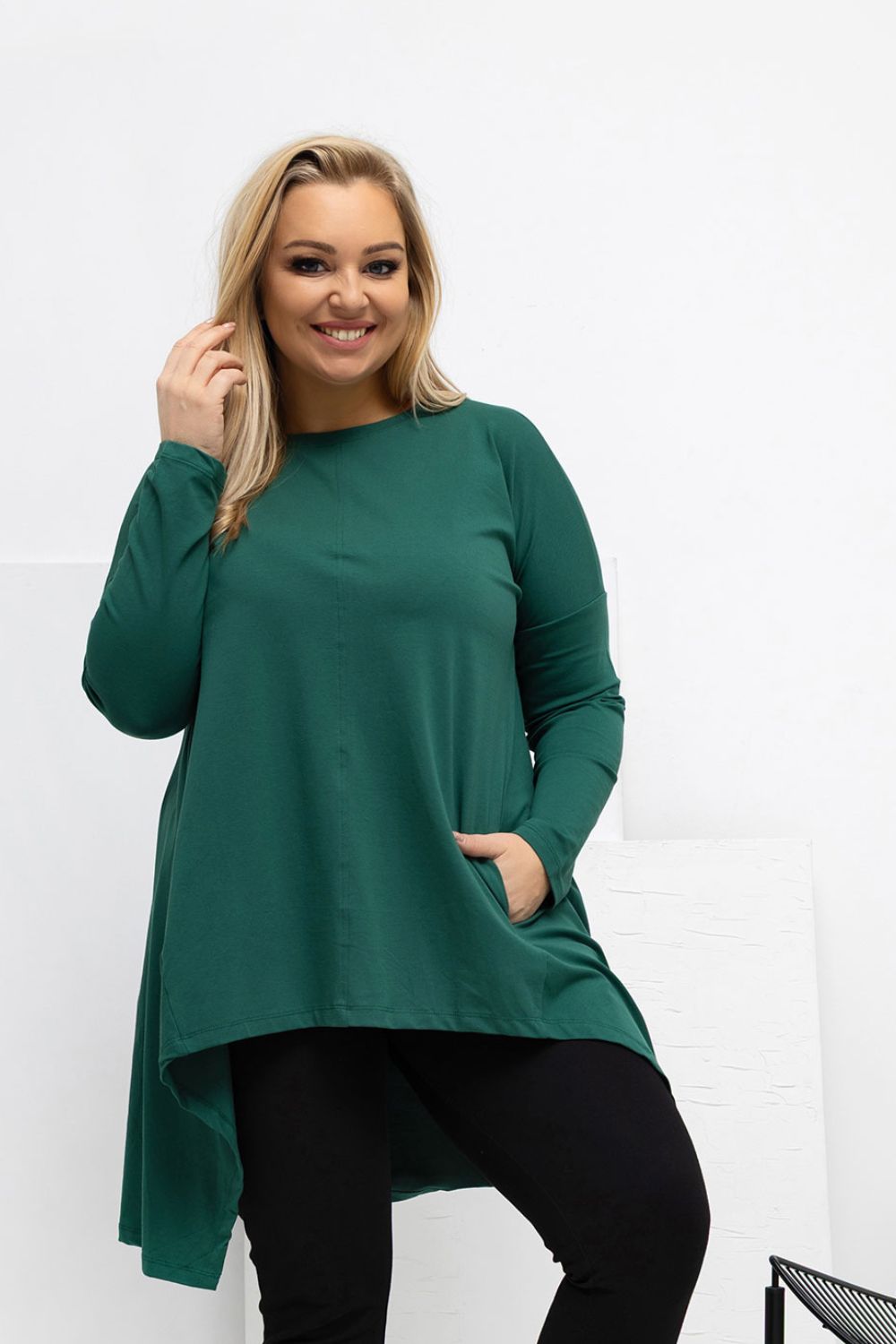 Bluzka Model RV-BZ-7054-1.06 Dark Green - Relevance - obrazek 3