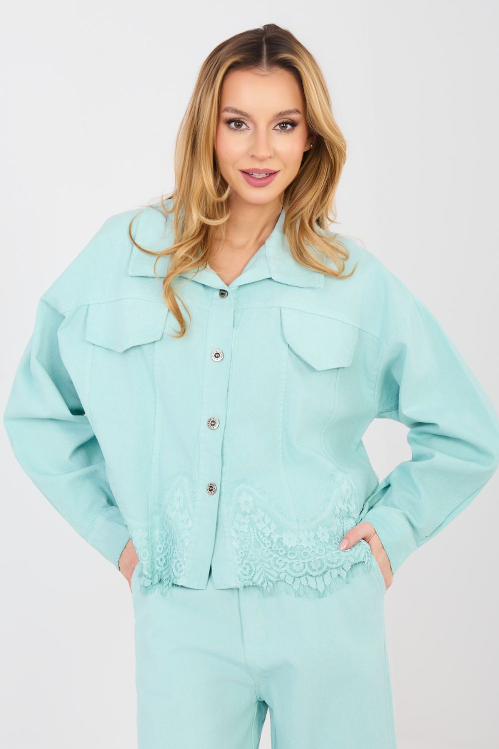 Kurtka Damska Model IT-KR-FL10001.54 Mint - Rue Paris - obrazek 4