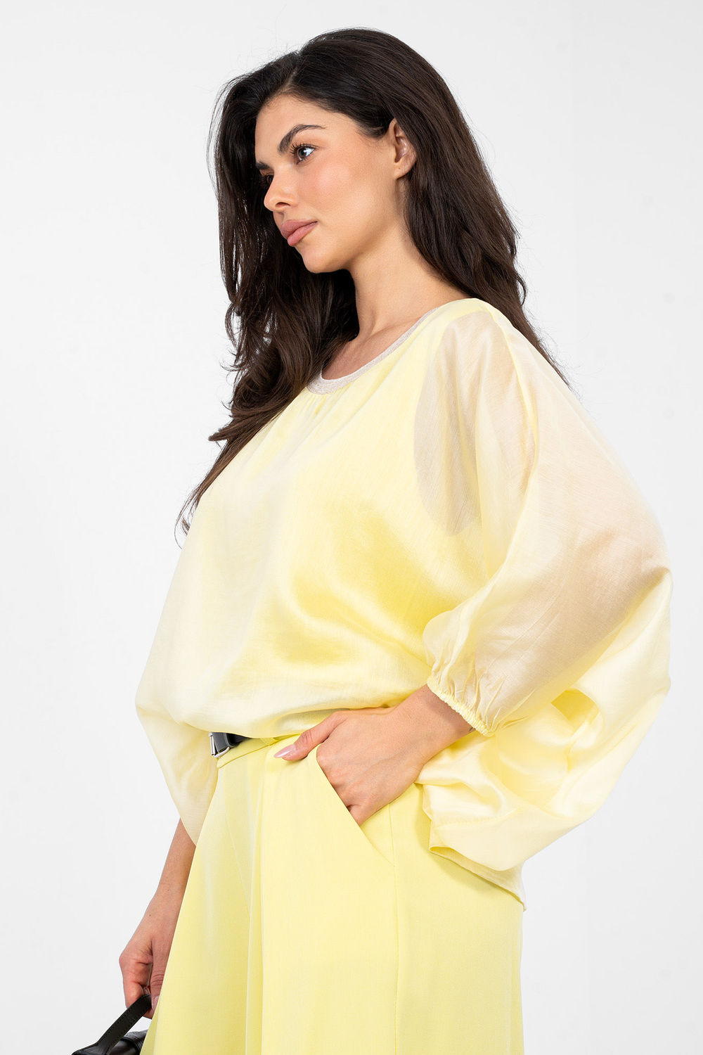 Bluzka Model IT-BZ-18868.81 Yellow - Italy Moda - obrazek 2