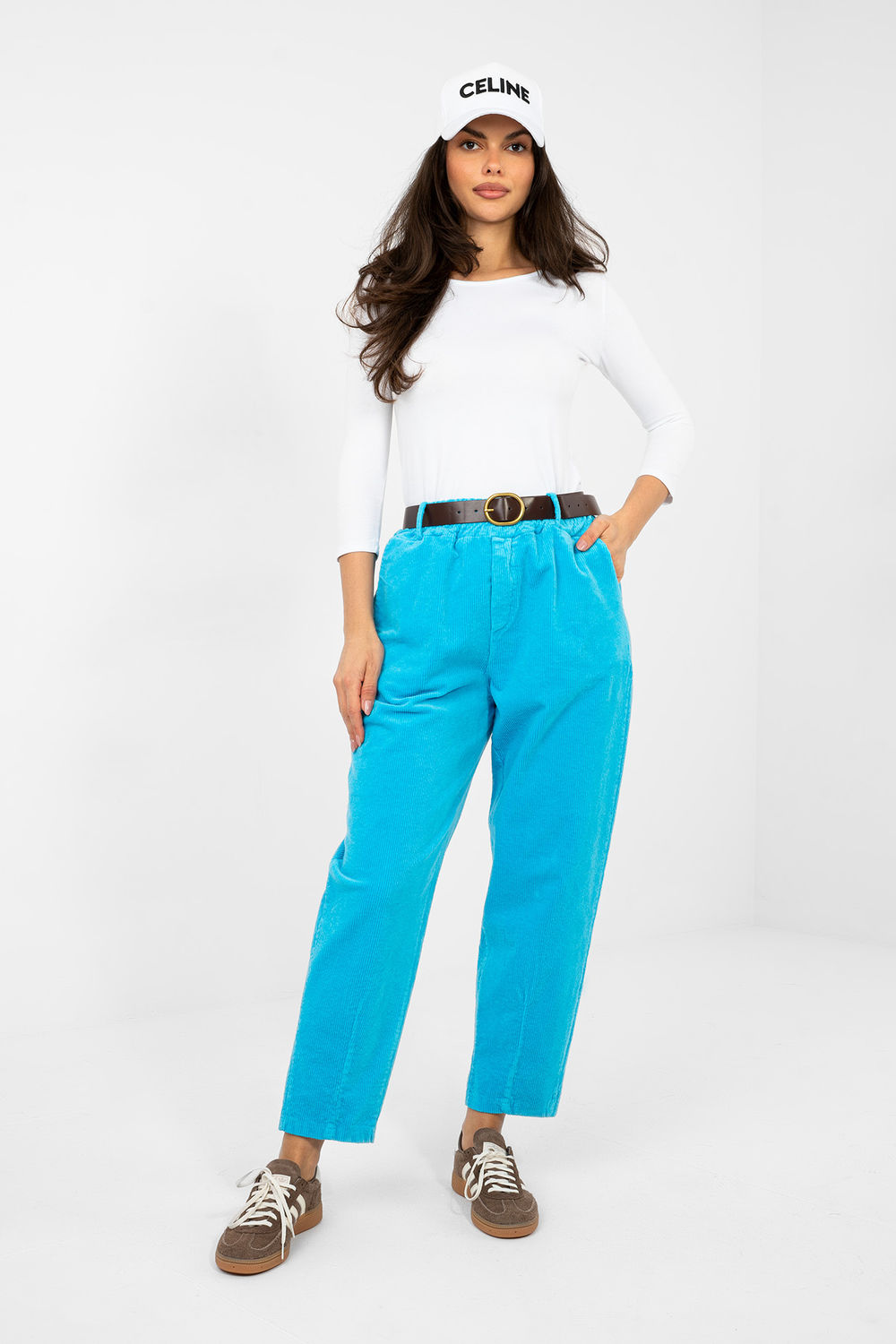 Spodnie Damskie Model IT-SP-FL9767-1.02 Blue - Italy Moda