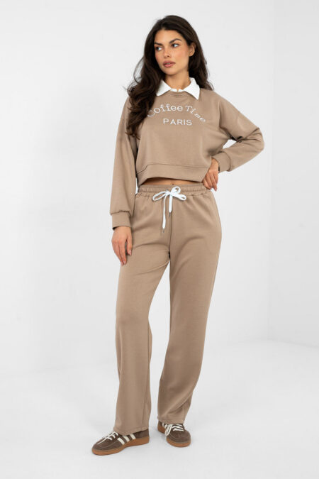 Spodnie Komplet Model IT-KMPL-22212.36 Dark Beige - Italy Moda