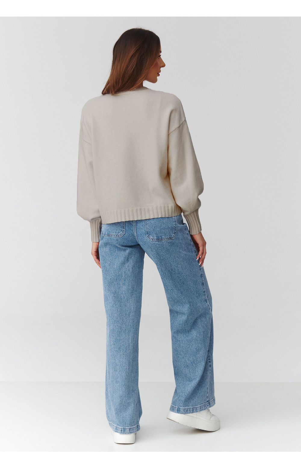 Sweter Damski Model C43 Light Beige - Makadamia - obrazek 3