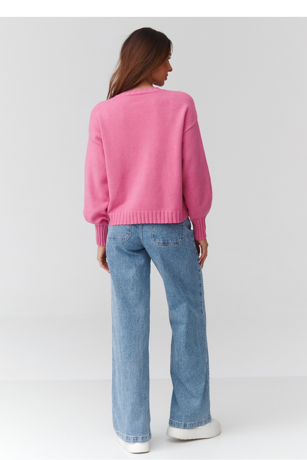 Sweter Damski Model C43 Baby Pink - Makadamia - obrazek 3