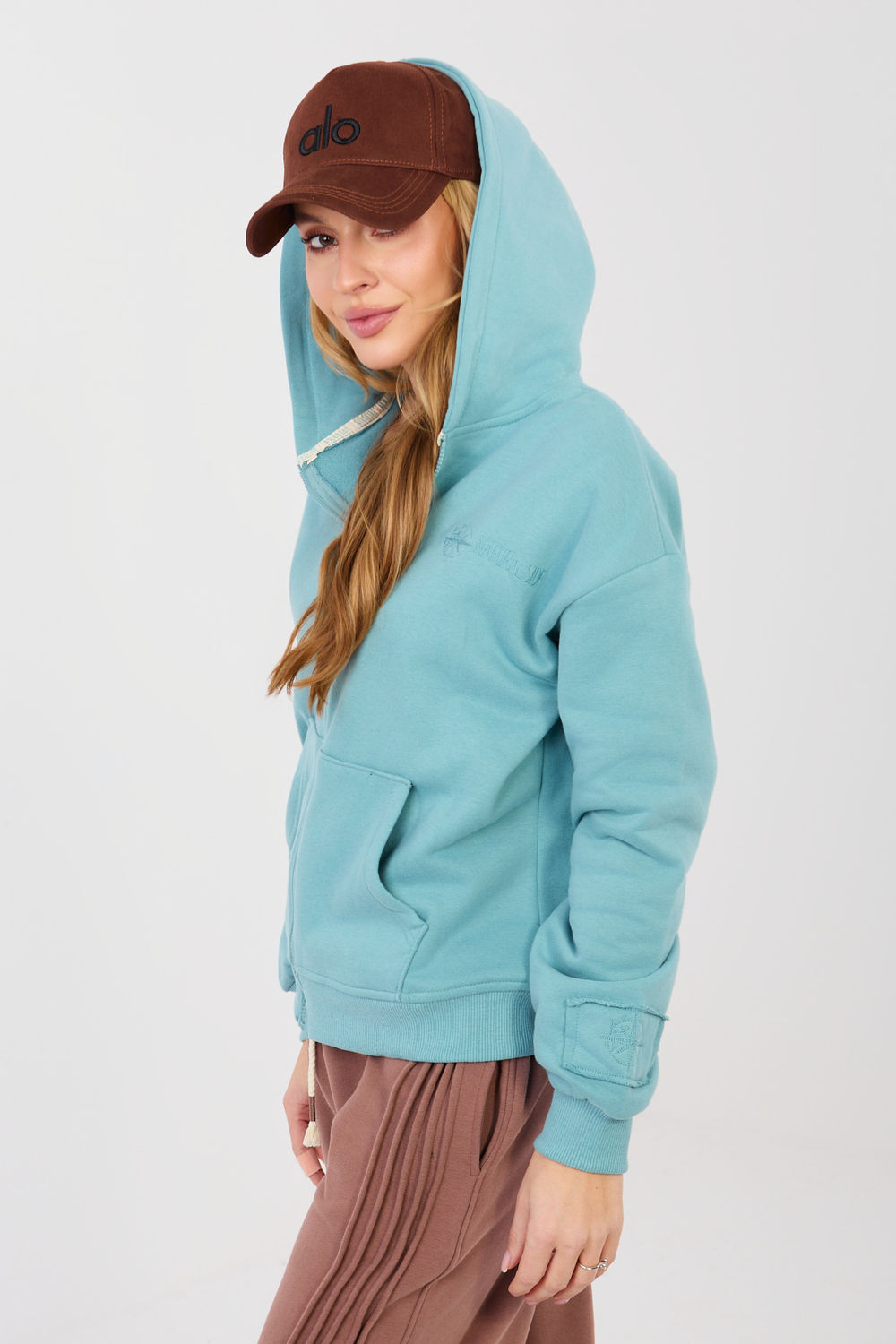 Bluza Damska Model NS-BL-NS2565.00 Turkus - Factory Price - obrazek 3