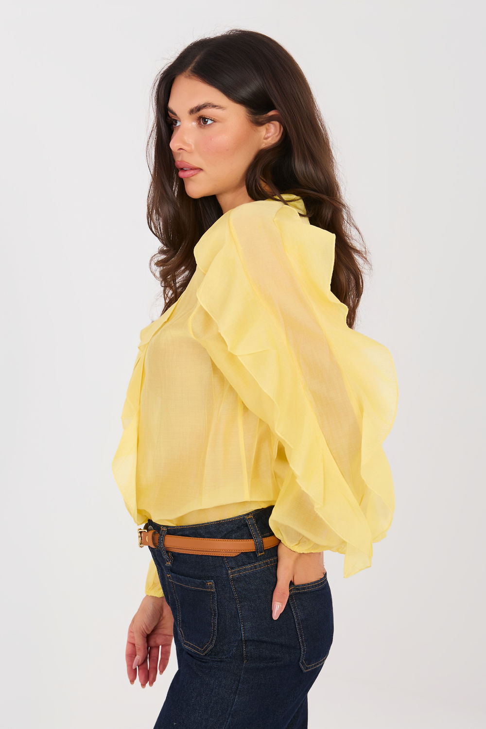 Koszula Damska Model IT-KS-29035.50 Yellow - Factory Price - obrazek 2