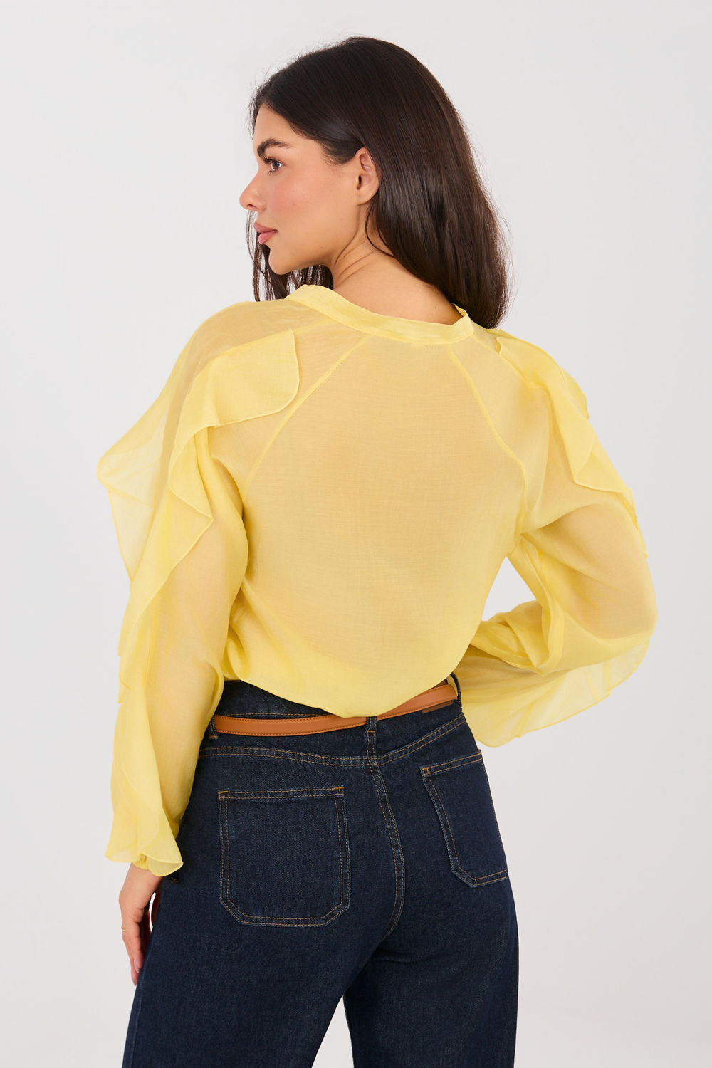 Koszula Damska Model IT-KS-29035.50 Yellow - Factory Price - obrazek 3