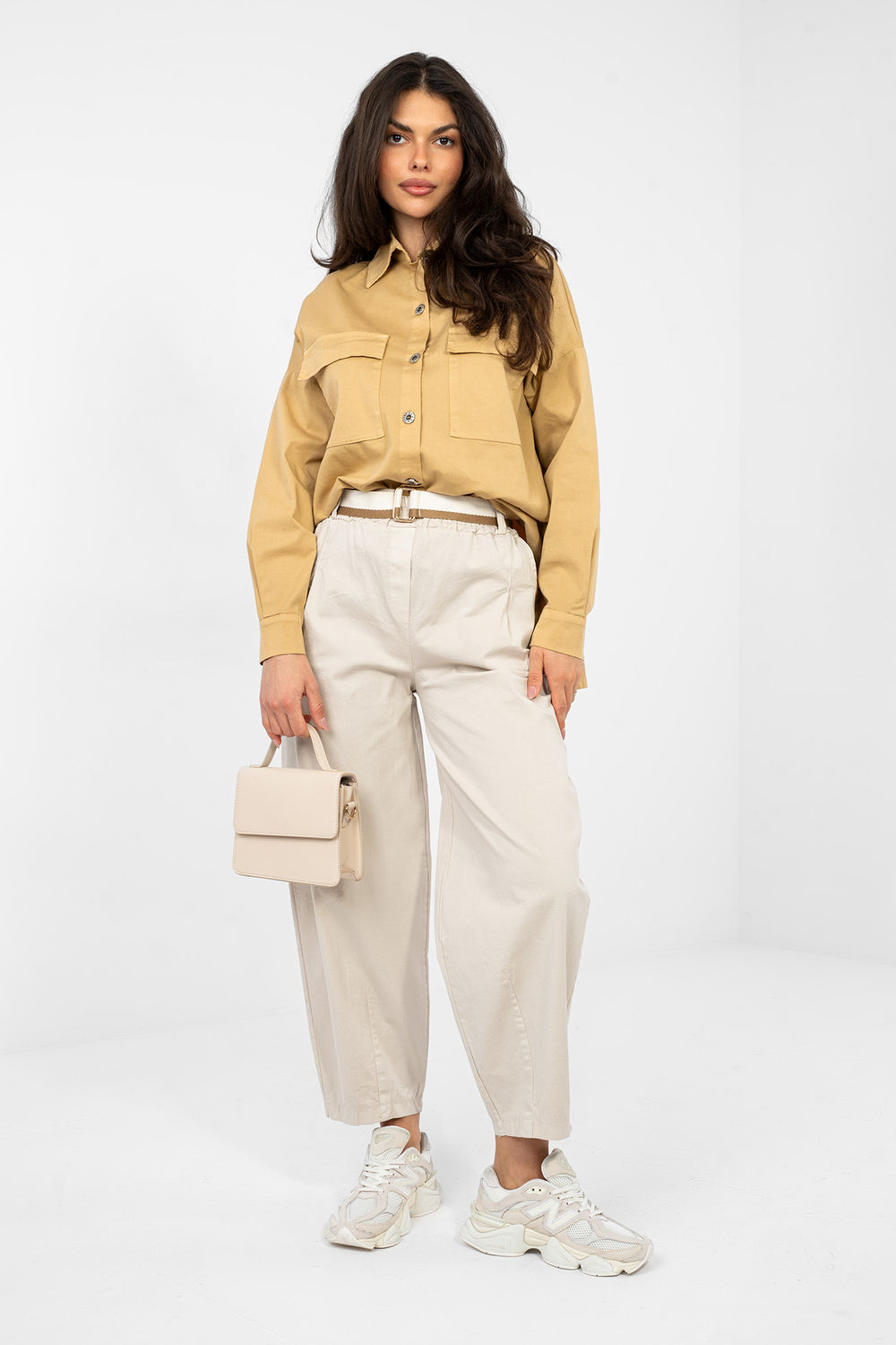 Koszula Damska Model IT-KS-FL9968.48 Camel - Italy Moda - obrazek 2