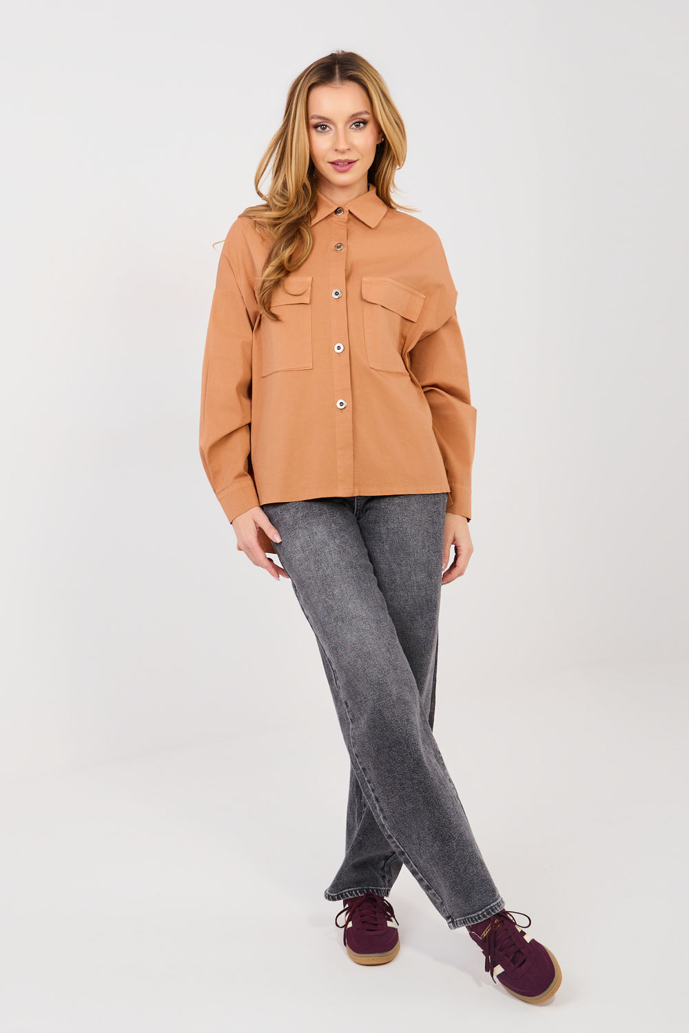 Koszula Damska Model IT-KS-FL9968.28 Dark Orange - Italy Moda - obrazek 2