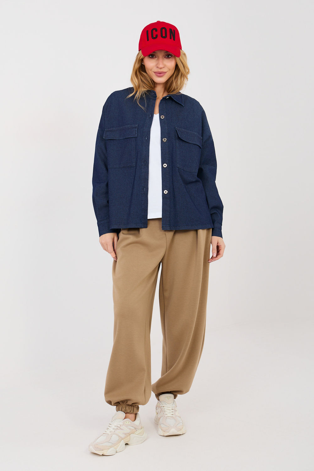 Koszula Damska Model IT-KS-FL9968.28 Navy - Italy Moda - obrazek 2