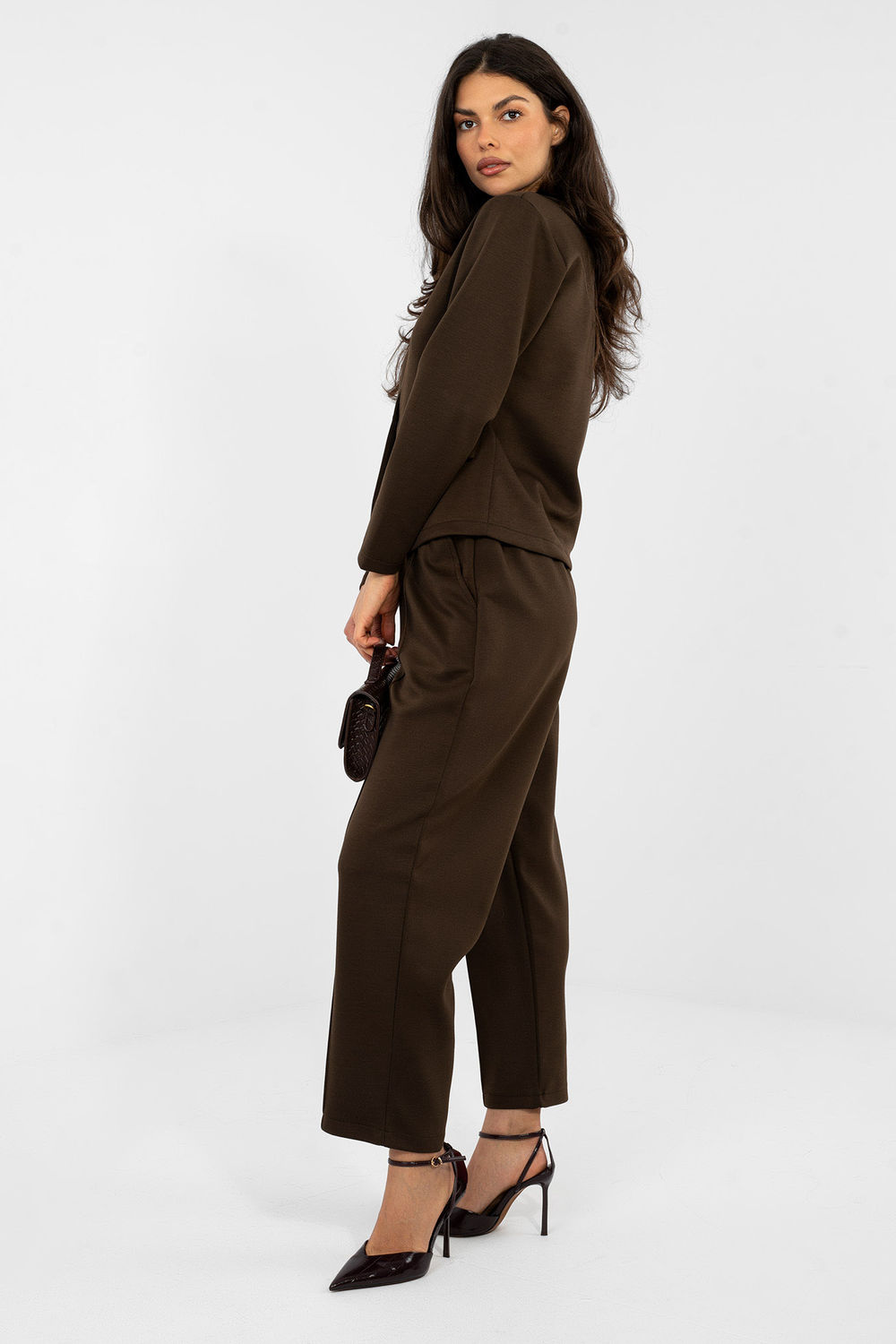 Spodnie Dresowe Model IT-SP-10006.76 Dark Brown - Italy Moda - obrazek 2
