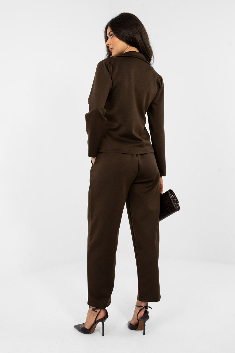 Spodnie Dresowe Model IT-SP-10006.76 Dark Brown - Italy Moda - obrazek 3