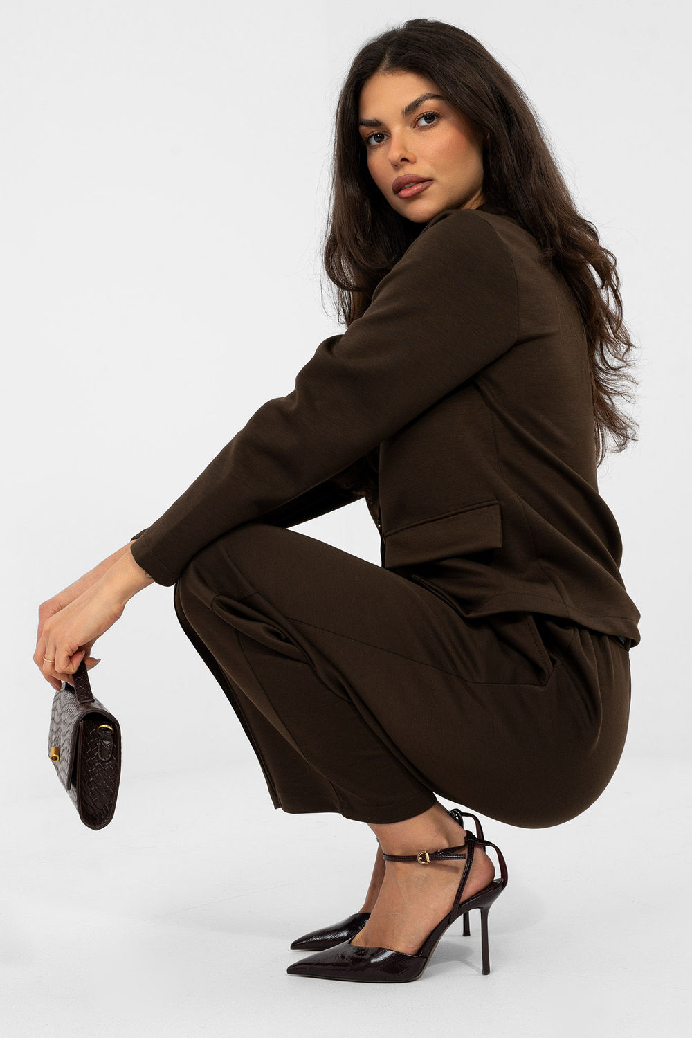 Spodnie Dresowe Model IT-SP-10006.76 Dark Brown - Italy Moda - obrazek 4