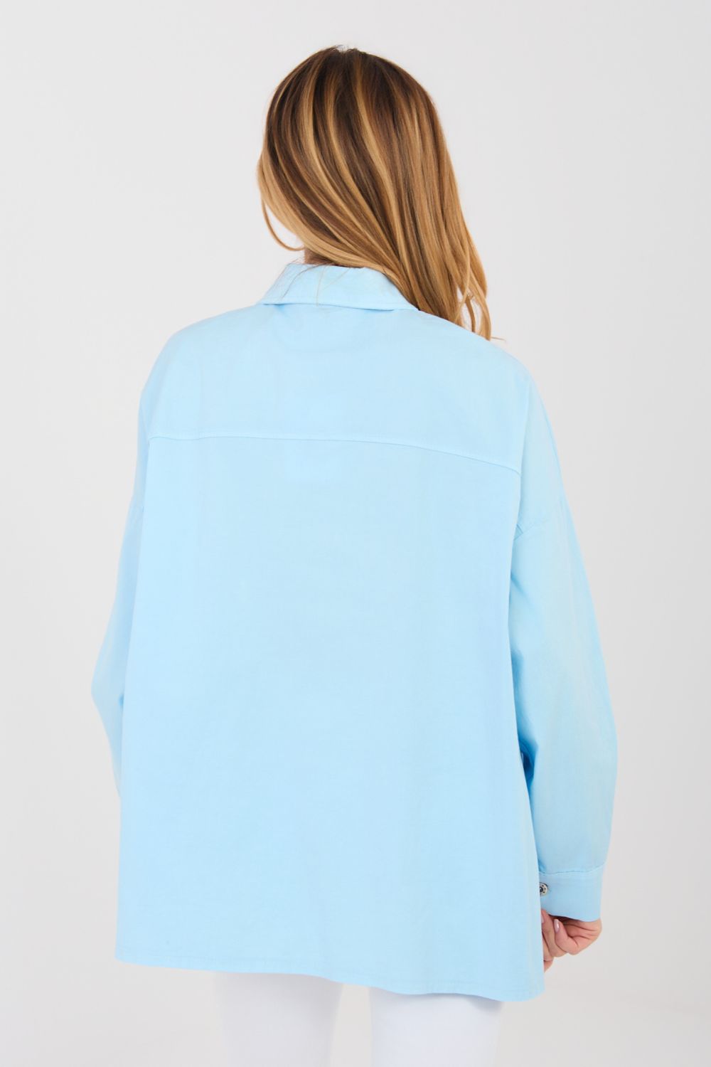 Koszula Damska Model IT-KS-FL9968.48 Light Blue - Italy Moda - obrazek 3