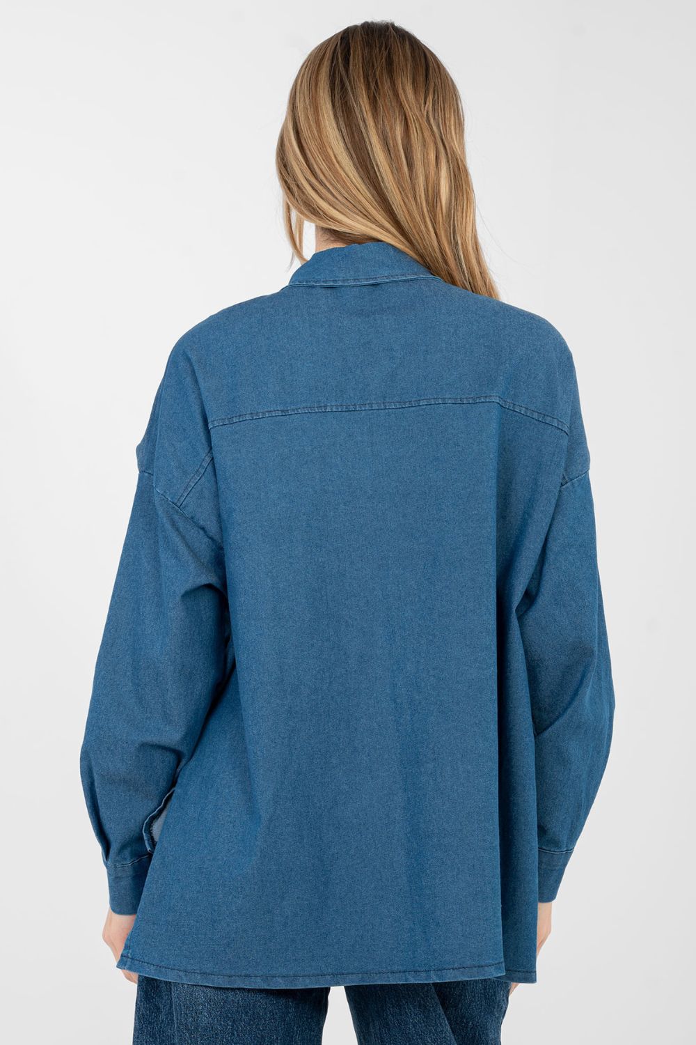 Koszula Damska Model IT-KS-FL9968.28 Blue - Italy Moda - obrazek 5