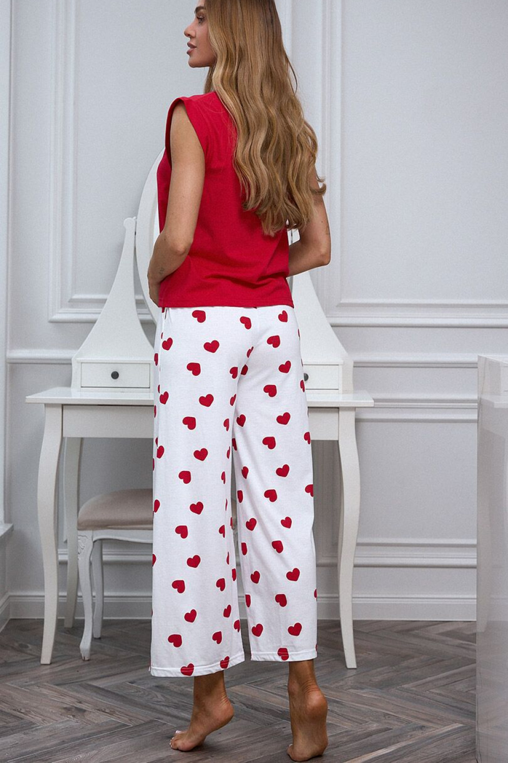 Piżama Damska Model Valentine 223590 Red/White - Pure Sin - obrazek 3