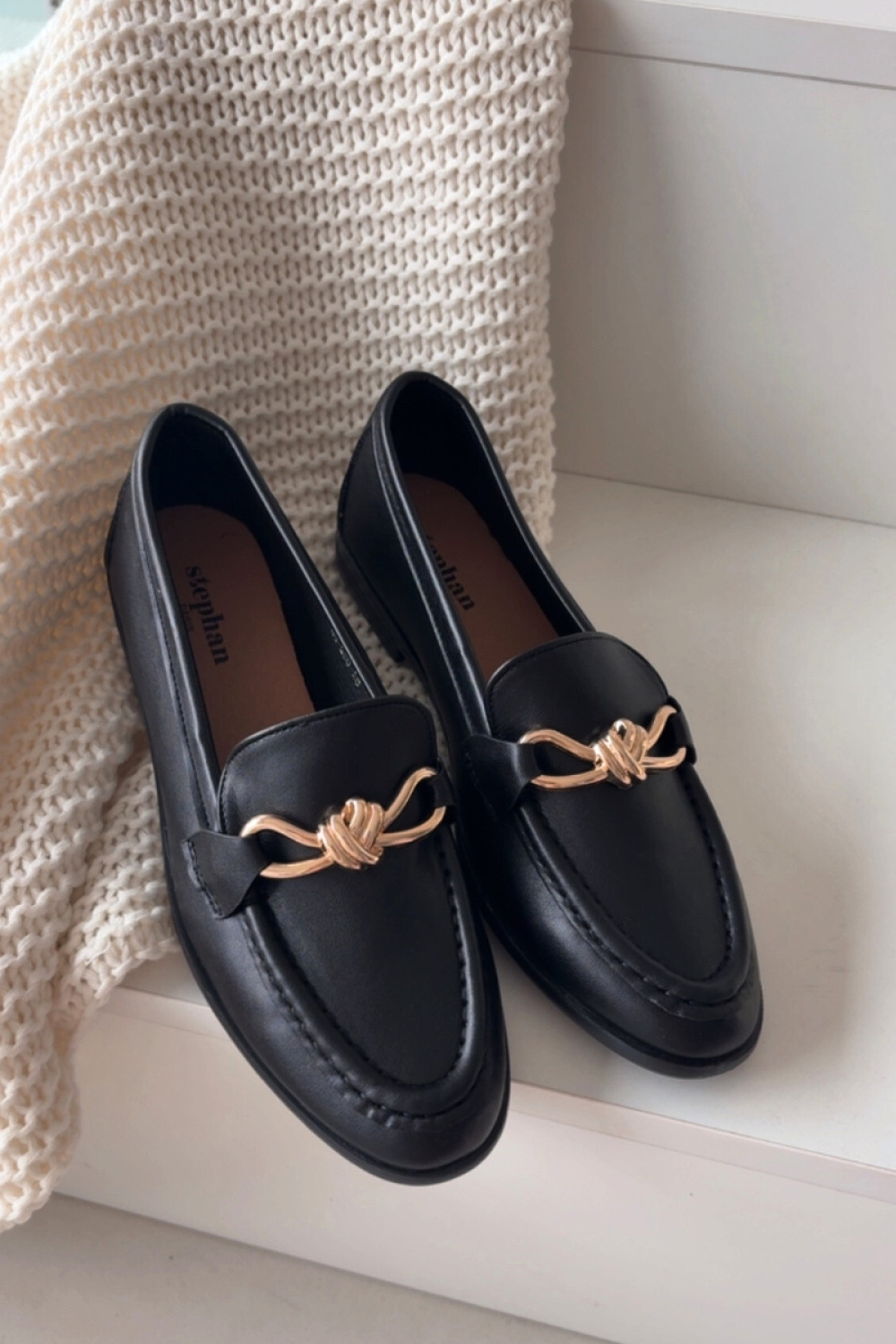 Loafersy Model Rosynne QQ-280 Black - Step in style - obrazek 2