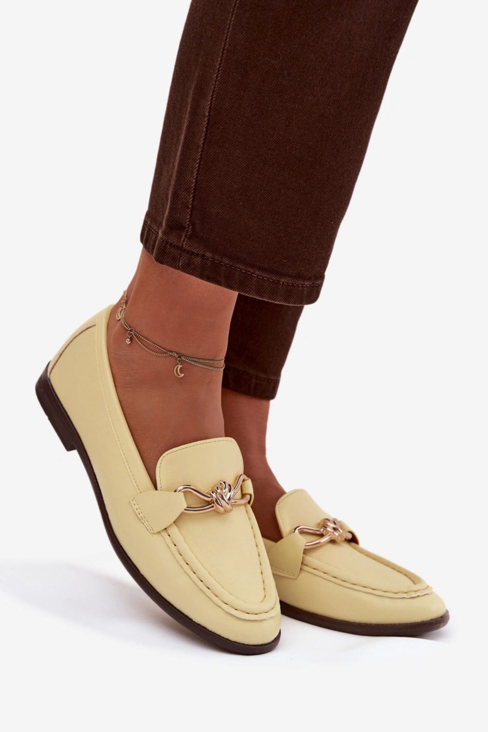 Loafersy Model Rosynne QQ-280 Yellow - Step in style - obrazek 2