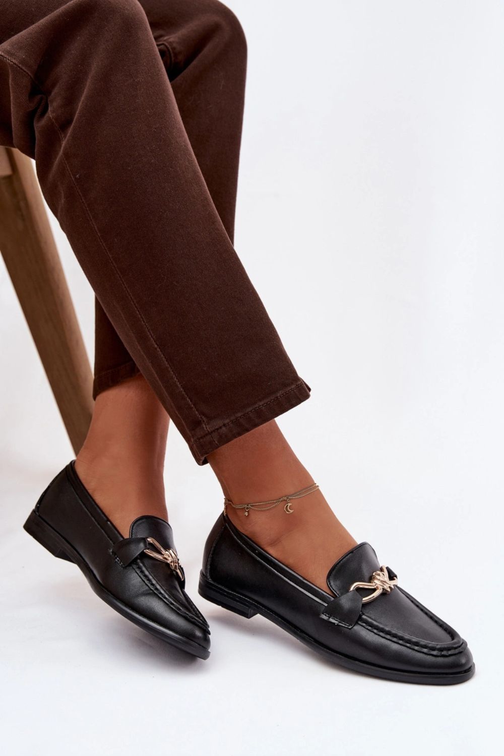 Loafersy Model Rosynne QQ-280 Black - Step in style - obrazek 4