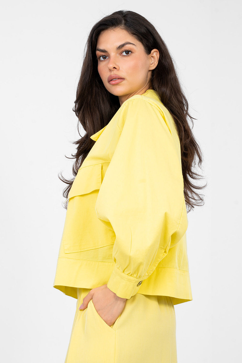 Koszula Damska Model IT-KR-FL10071.09P Yellow - Rue Paris - obrazek 2