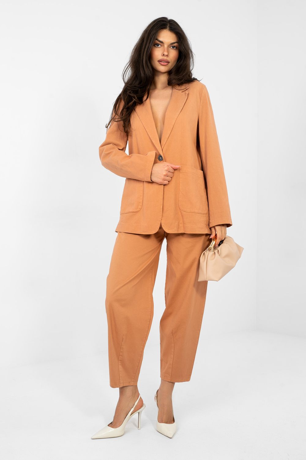Marynarka Model IT-MA-FL7703.21P Dark Orange - Rue Paris - obrazek 3