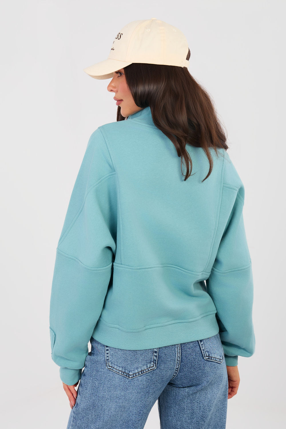 Bluza Damska Model NS-BL-NS2579.11 Turkus - Factory Price - obrazek 3