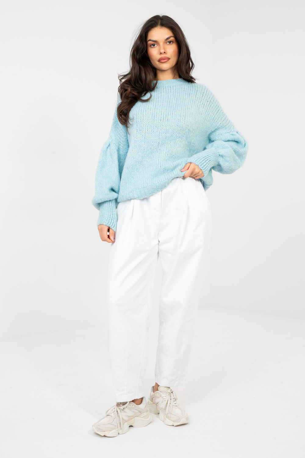 Sweter Damski Model MI-SW-0302.18 Light Blue - Italy Moda - obrazek 2