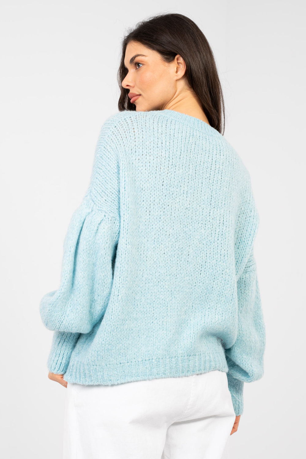 Sweter Damski Model MI-SW-0302.18 Light Blue - Italy Moda - obrazek 3