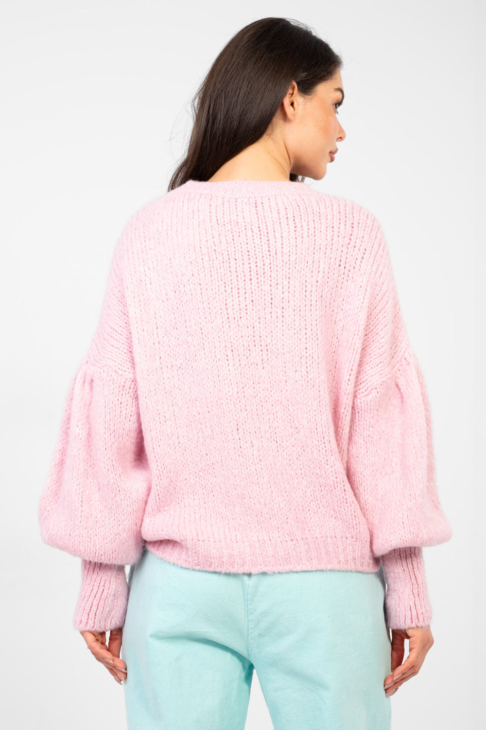 Sweter Damski Model MI-SW-0302.18 Light Pink - Italy Moda - obrazek 3