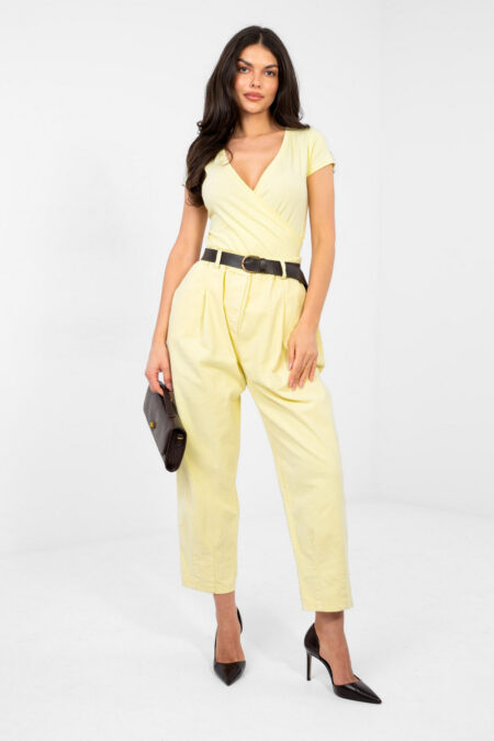 Spodnie Damskie Model MI-SP-2690.00 Light Yellow - Italy Moda