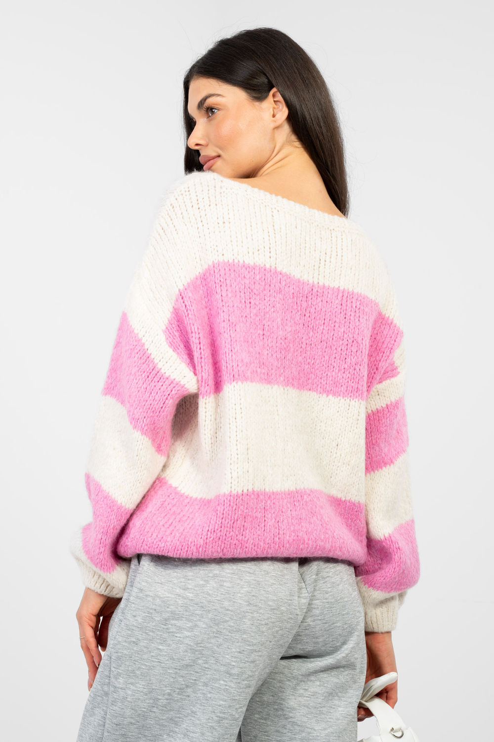 Sweter Damski Model MI-SW-0203.71 Pink - Italy Moda - obrazek 3