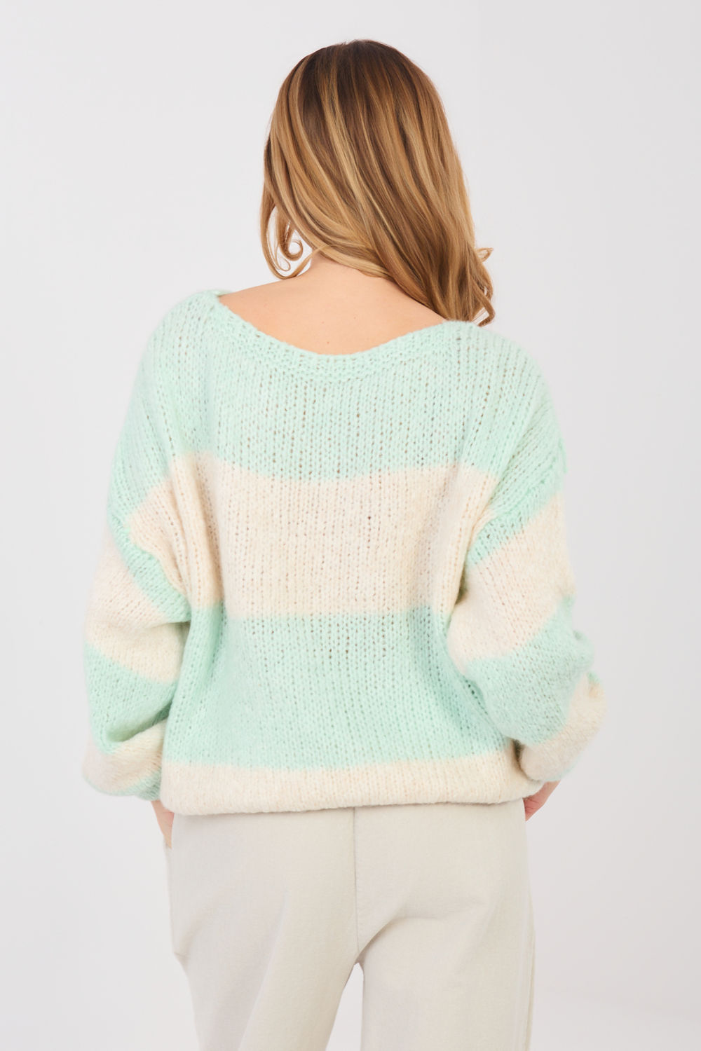 Sweter Damski Model MI-SW-0203.71 Mint - Italy Moda - obrazek 3