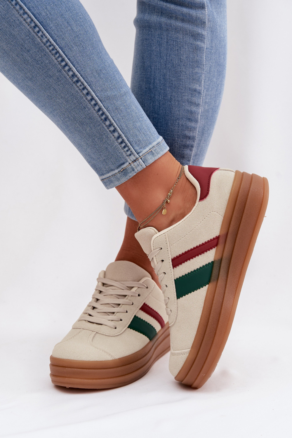 Buty Sportowe Model Janivelle 25SP26-9086 Beige - Step in style - obrazek 3