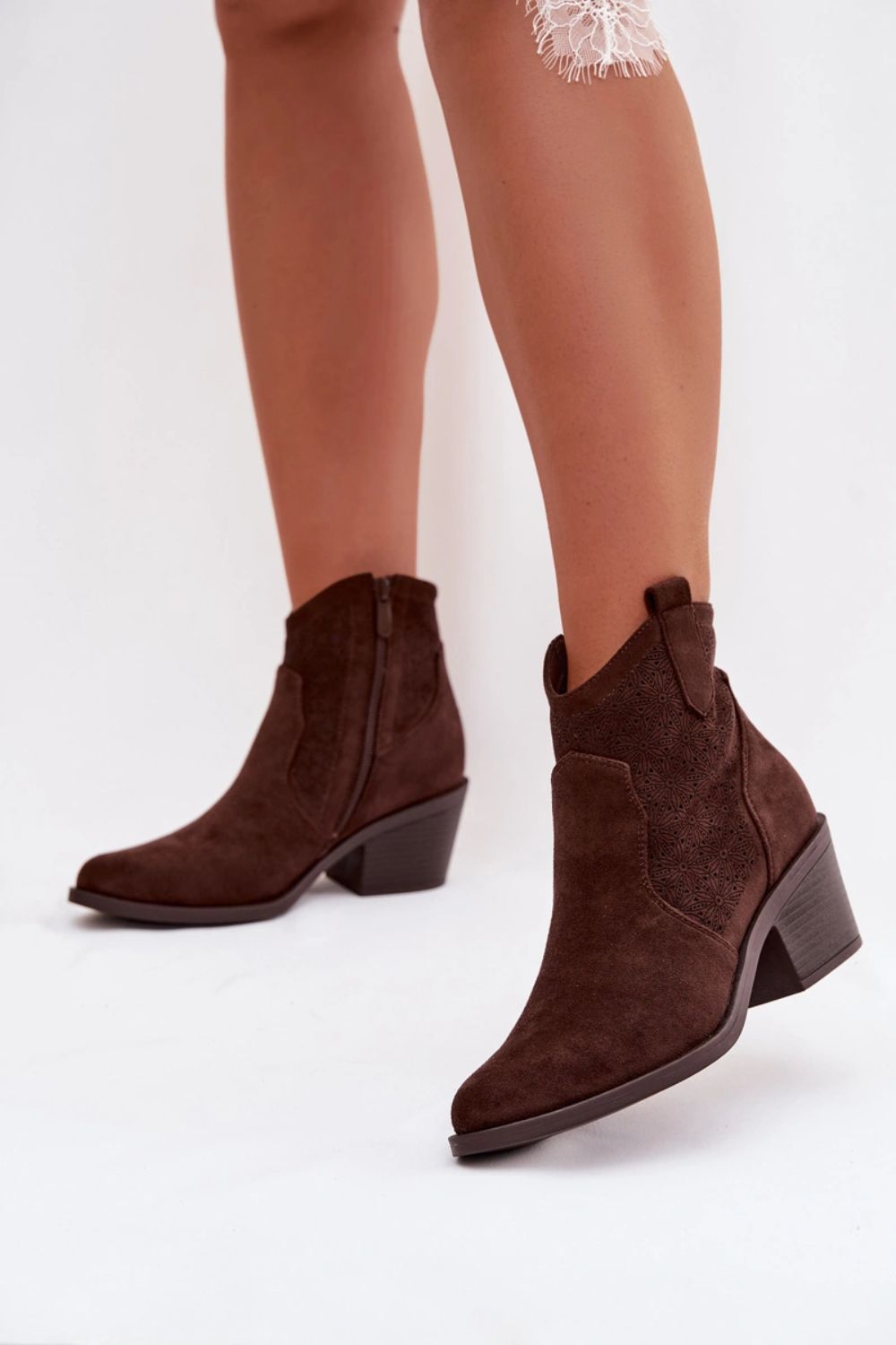 Botki Model S.Barski HY61-8013 Czekolada - Step in style - obrazek 4